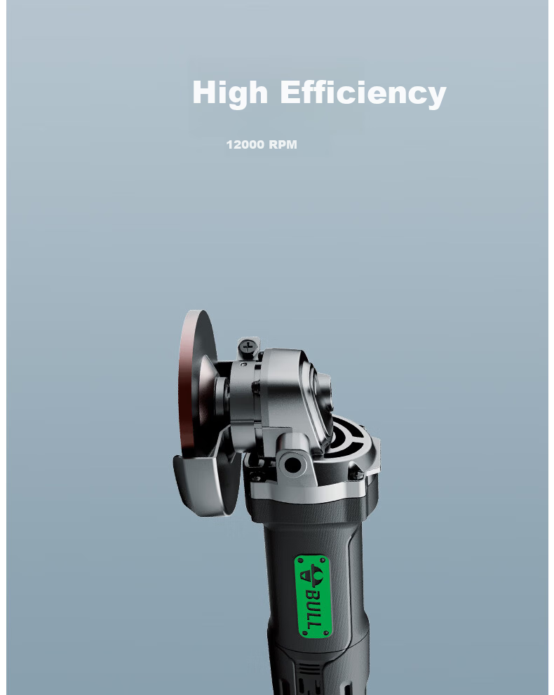 BULL Angle Grinder Polishing Grinding Metal Stone Cutting Machine 850W High Power GJM850-100 (Rear Switch) 2