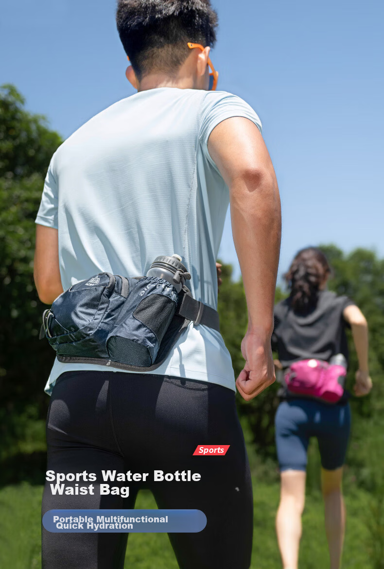 AONIJIE Outdoor Waist Bag Water Bottle Waist Pack for Men and Women Cycling Running Sports Multifunctional Waist Bag Single Pack without Water Bottle Military Green 1