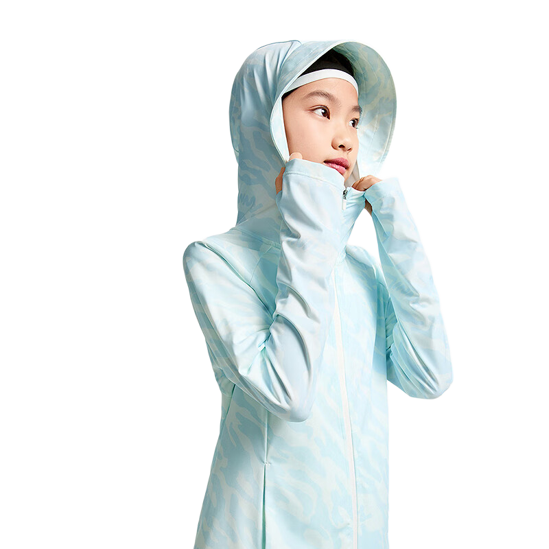 Annil Girls' Sun Protection Jacket, Summer 2025 New Ice-Cool Elastic Hooded Fashion Slim-Fit Sportswear