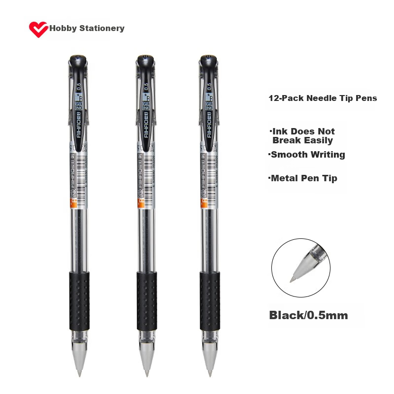 AIHAO 0.5mm Gel Ink Pen Bullet Tip Business Office Water-Based Pen Meeting Student Exam Black Pen 832