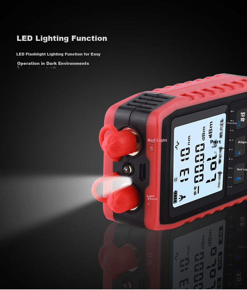 Smart Mouse NF-908 Fiber Optic Power Meter with Red Light Integrated High-Precision Red Light Pen Network Cable Pairing and Wire Sequence Testing Function 12