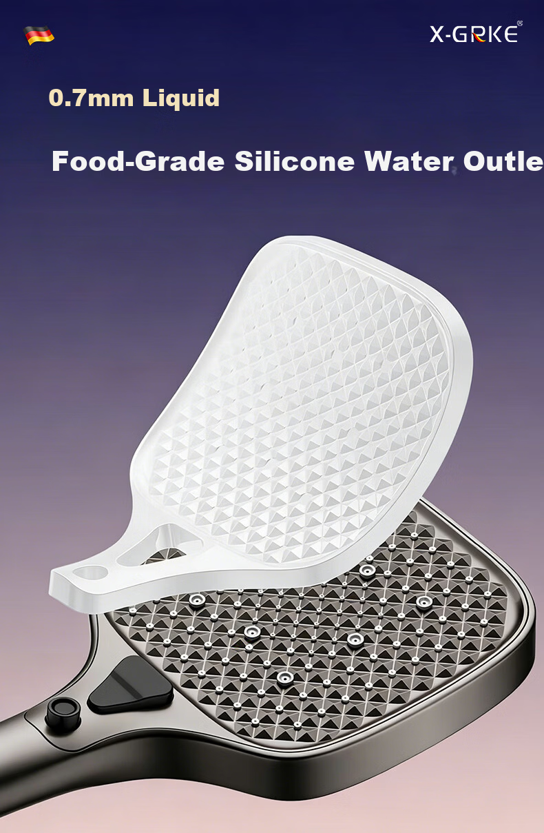 X-GRKE [Germany] Large Panel High-Pressure Shower Head Set with Hose, Powerful Water Flow 16