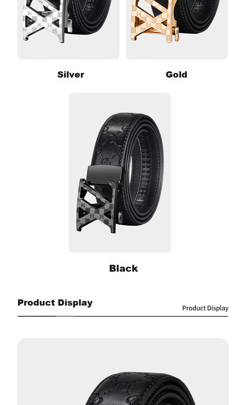 TUCANO Men's Genuine Leather Automatic Buckle Business Casual Belt Birthday Gift for Boyfriend Husband Dad Elders 5