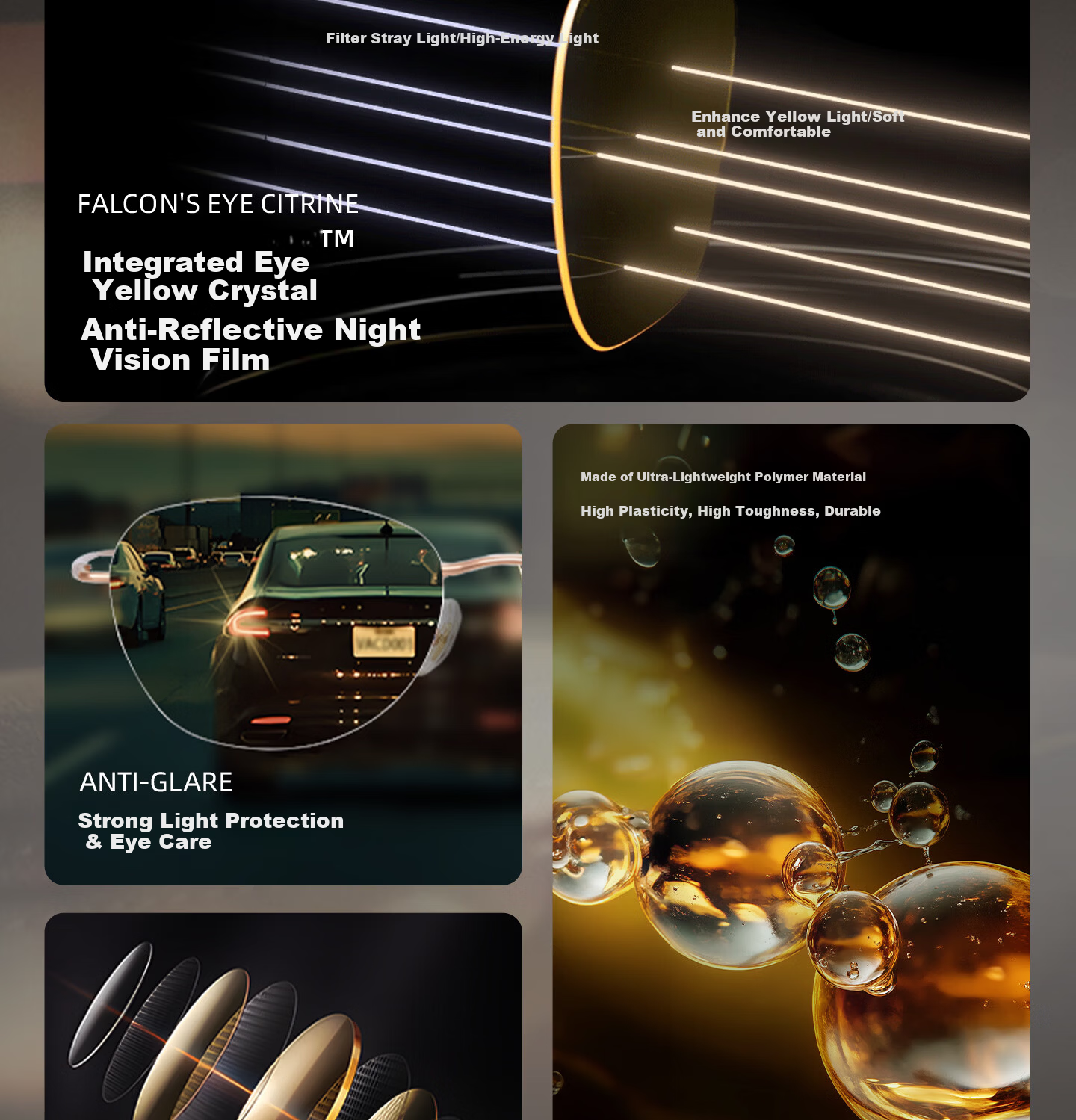 CAPONI Frameless Titanium Night Vision Sunglasses Women Photochromic Day and Night Dual-Use UV Protection Driving Sunglasses Men 3