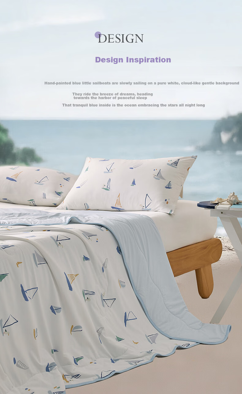 Luolaikids Class A Cooling Ice Silk Quilt Kindergarten Children's Quilt Air Conditioning Quilt Summer Quilt Baby 120*150cm 2