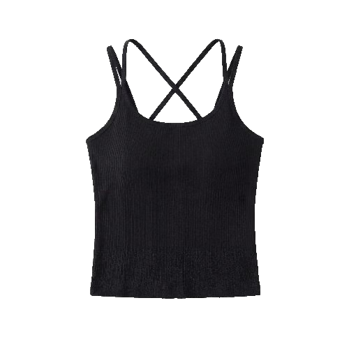 Miiow Women's Camisole with Chest Pad 2026 New Style Summer White Integrated Backless Base Layer Top Outerwear