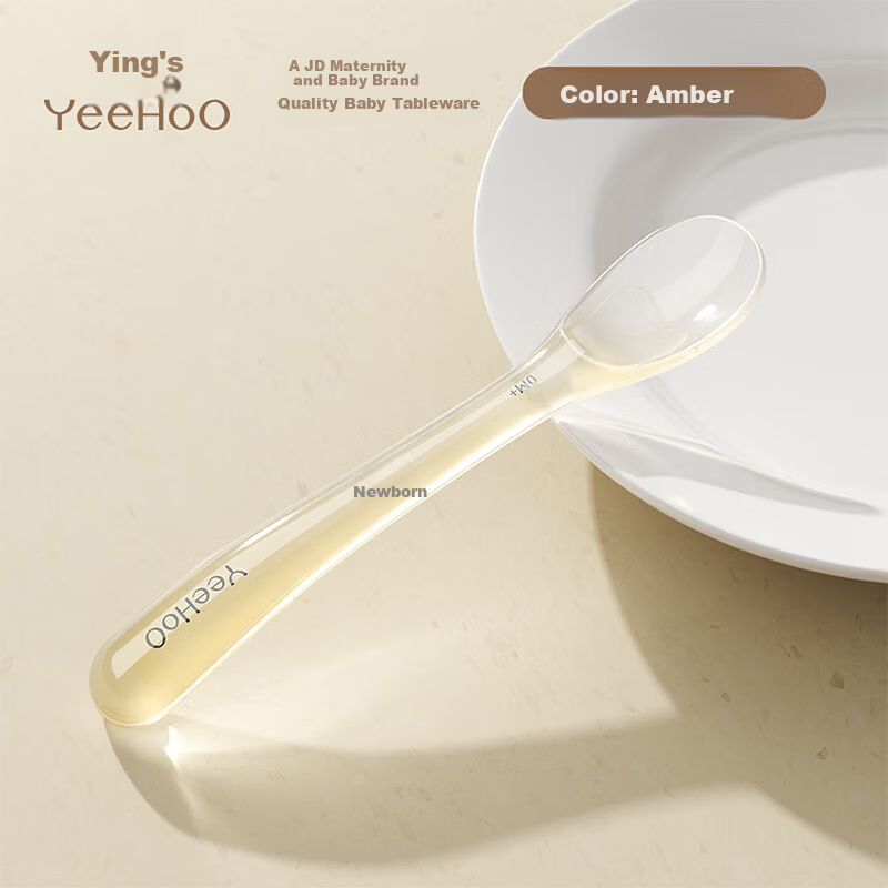 YEEHOO Silicone Baby Feeding Spoon Soft Silicone Infant Food Spoon for Feeding Milk Water Rice Cereal with Lunch Box