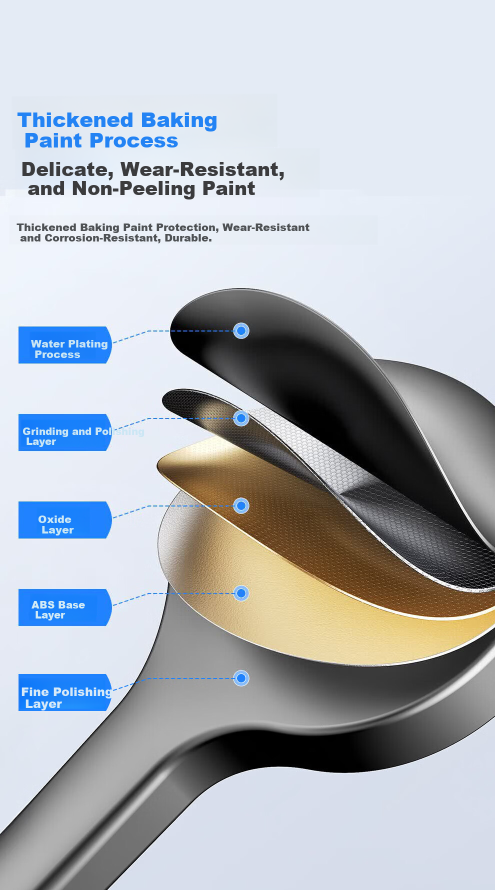 Songjing Pressurized Shower Head 13CM Large Panel Bathroom Home Six-Mode Massage Handheld Showerhead with Filter 16