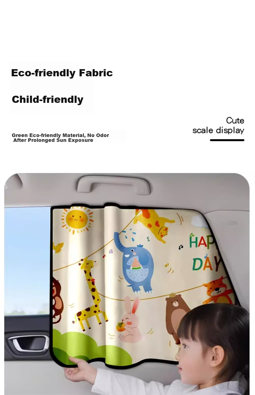 MOTCINO Car Side Window Sunshade Magnetic Track Privacy Curtain Interior Sunshade for Baby Car Window 15