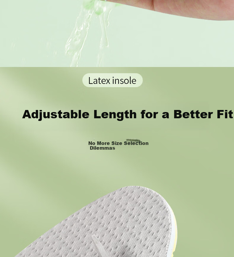 Footprint Tribe Thin Insoles Barefoot Magic Spring Summer Men's Sweat-Absorbing Breathable Odor-Resistant Non-Stuffy Women's Non-Slip Size 43-44 7