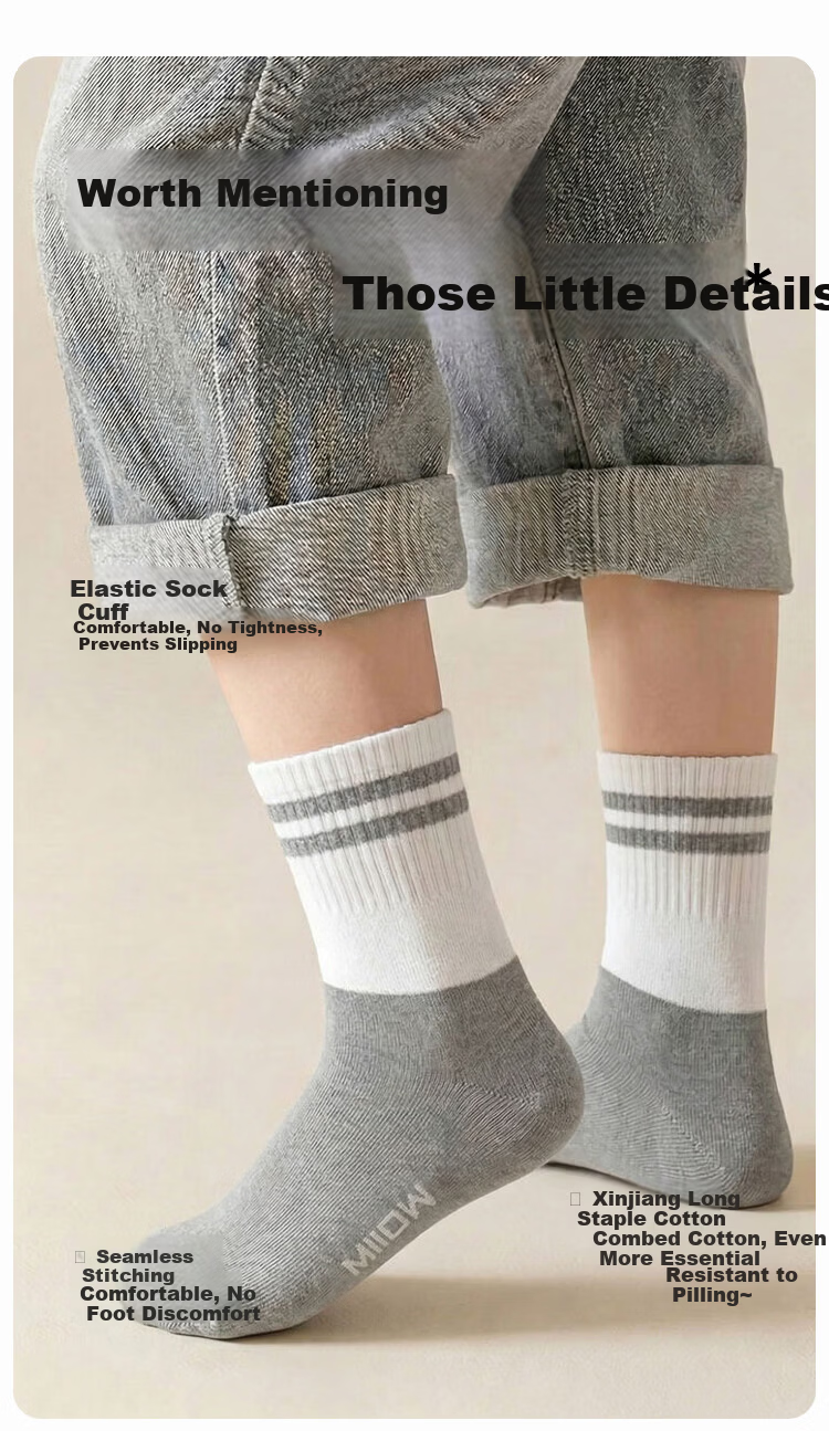 Miiow Kids Socks Summer Thin Cotton Boys Socks Age 10 Antibacterial Odor-Resistant Seamless Anti-Pilling Mid-Calf Socks 5 Pairs Pack 2