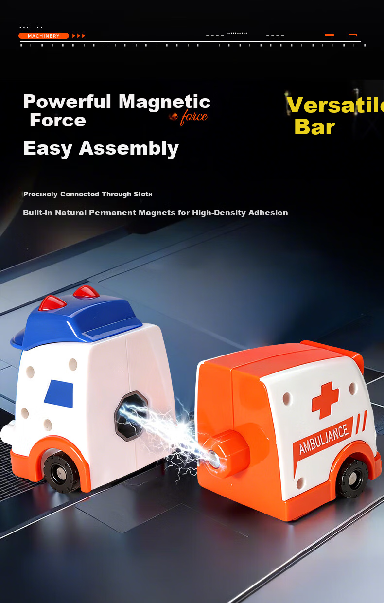 Anby Families Kids Transformable School Bus Fire Truck Toy 3-6 Years Boys Car Model Children's Day Gift 3