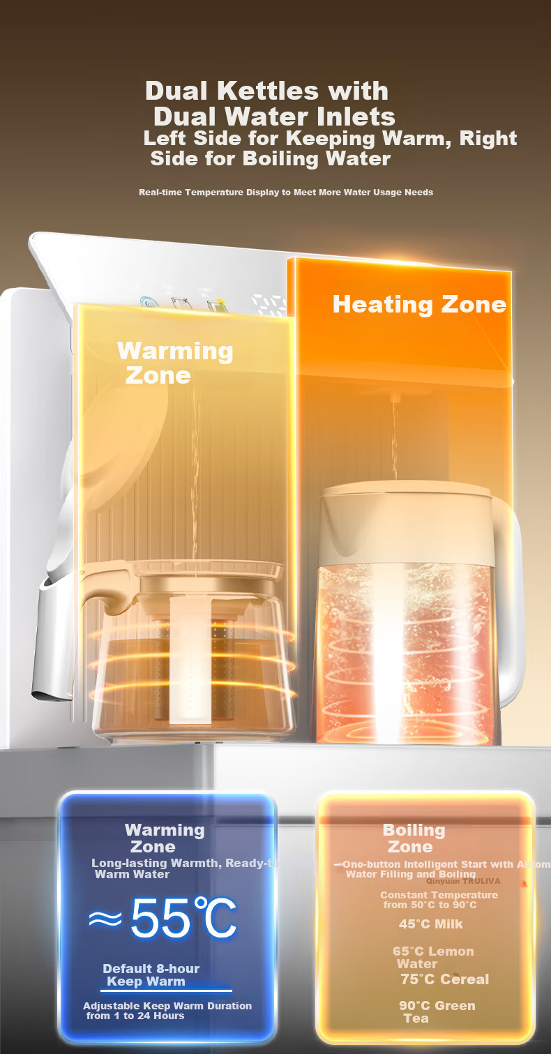 TRULIVA Tea Bar Machine Living Room Home Water Dispenser Remote Control Smart Tea Bar Cabinet Bottom-Load Water Bucket Fully Automatic Vertical Electric Kettle Multifunctional Tea Maker National Subsi 13