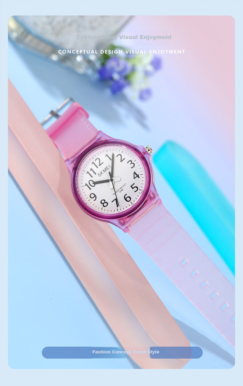 SKMEI Student Silent Pointer Quartz Exam Watch for Middle and High School Entrance Exams 2557 2