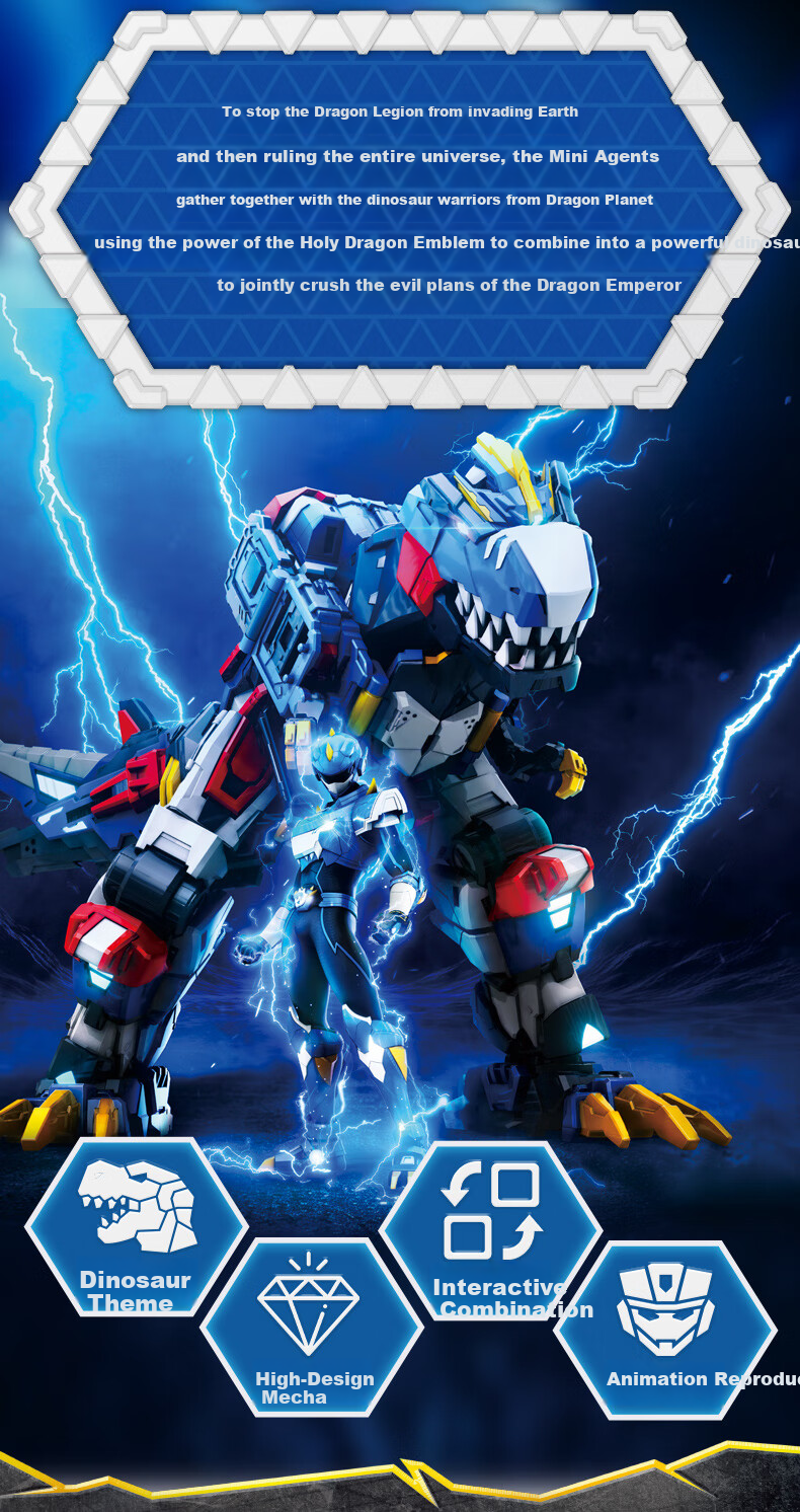 Mini Force X Ice Blade Sabertooth Tiger Season 8 Strongest Dinosaur 3-Form Combination Left Foot Armor Transforming Robot Toy 1
