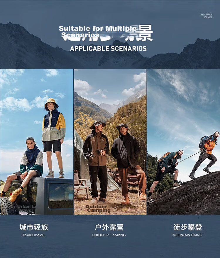 CAMEL Women's 3-in-1 Fleece Detachable Outdoor Softshell Jacket Windproof Waterproof Hiking Mountaineering Coat for Men 16