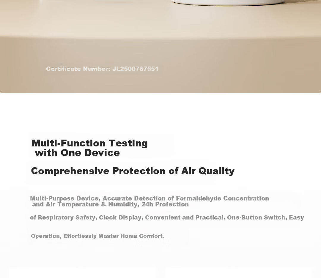 DUKA Formaldehyde Detector Home Formaldehyde Tester Air Quality Monitor Temperature Humidity Meter Clock Mijia Smart HF1 7
