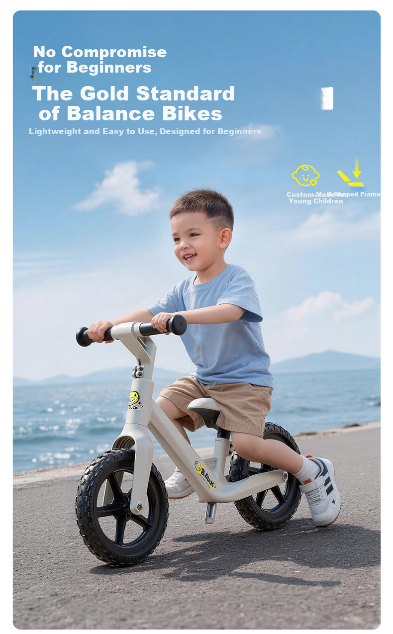 Lede Little Yellow Duck Children's Balance Bike for Ages 2-3 Two-Wheel Gliding Learning Toy for Boys And Girls, Baby Plaything, First Birthday Gift 4