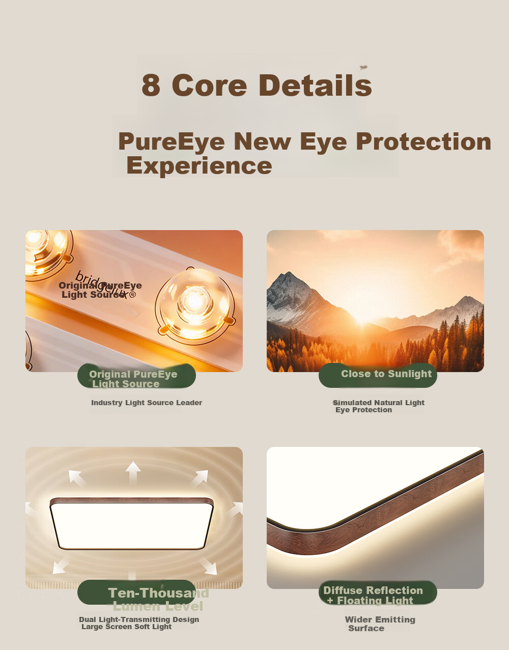GUJIA LED Ceiling Light, Simple Backlit Eye Protection, Suitable for Living Room And Bedroom, 50cm Square-Shaped - Three Colors [Installation Included] 10