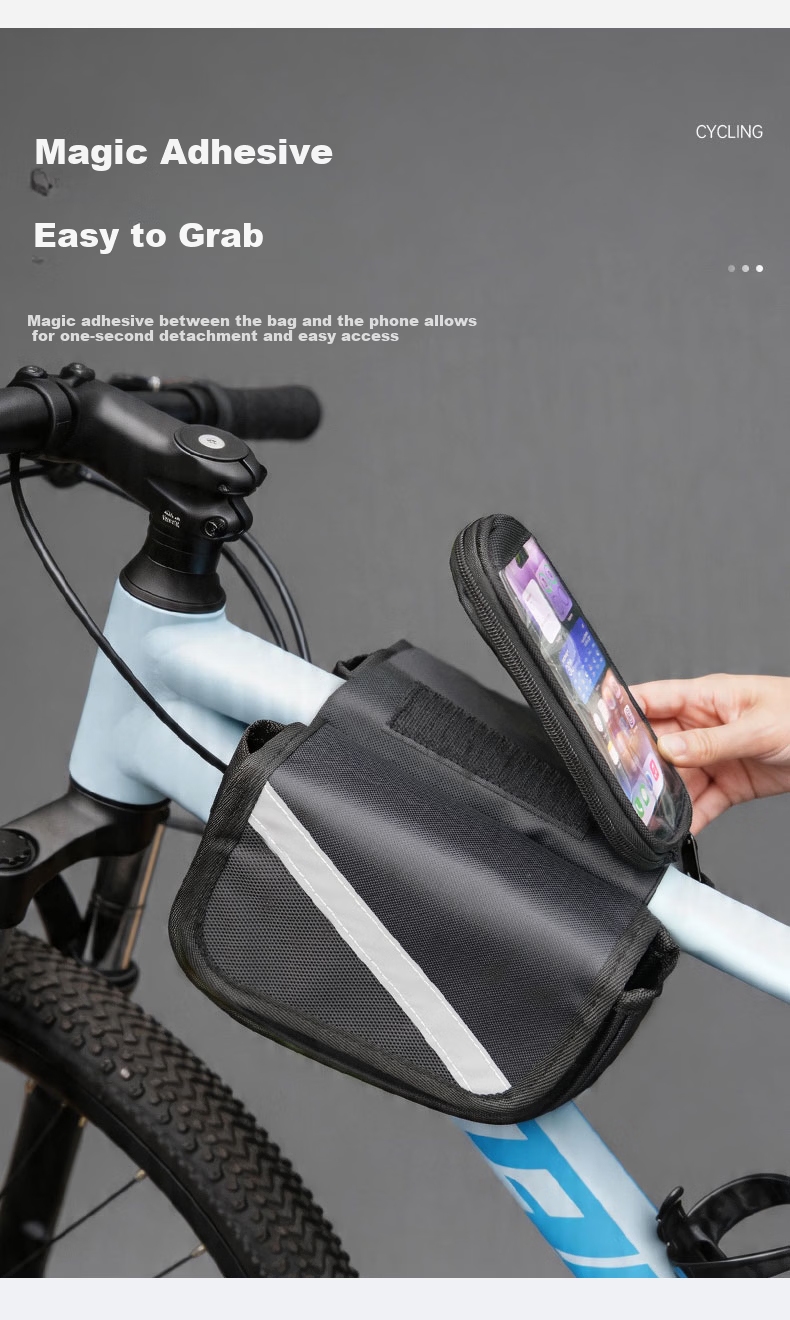 Huangchi Bicycle Frame Bag Front Tube Bag Mountain Road Bike Waterproof Phone Storage Cycling Gear Accessories 10