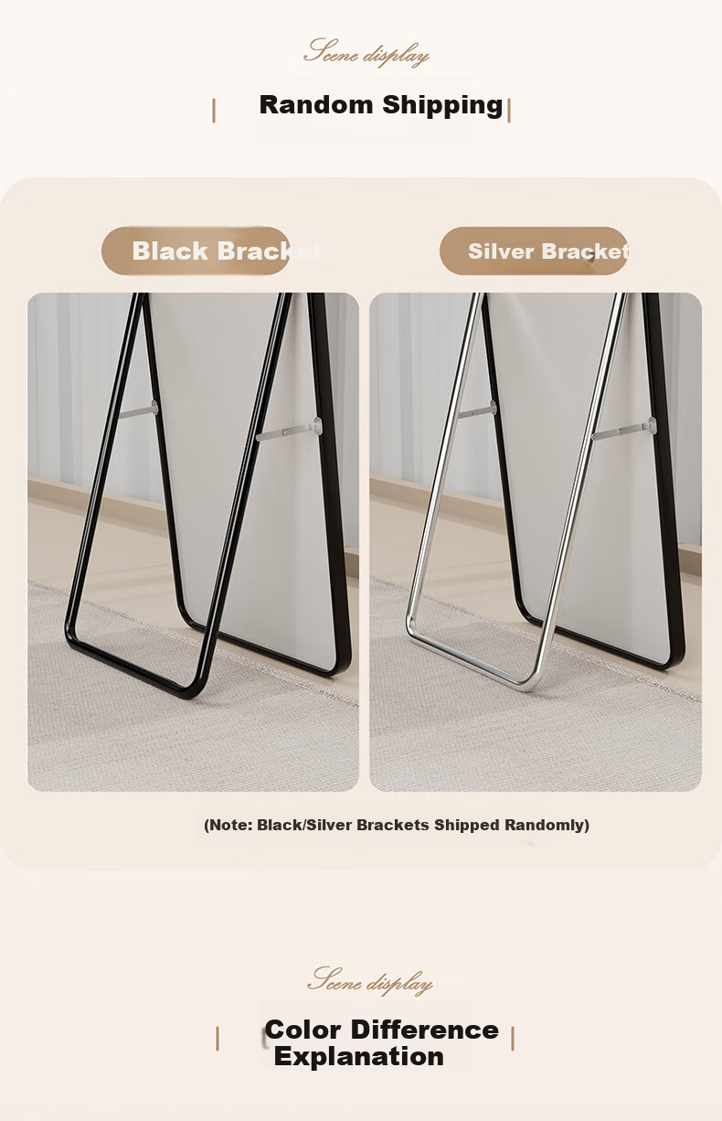 Menghuating Full-Length Dressing Mirror Floor Mirror Home Simple Wall-Mounted Wall Sticker Popular Girls Bedroom Makeup Hanging Fitting Mirror 12
