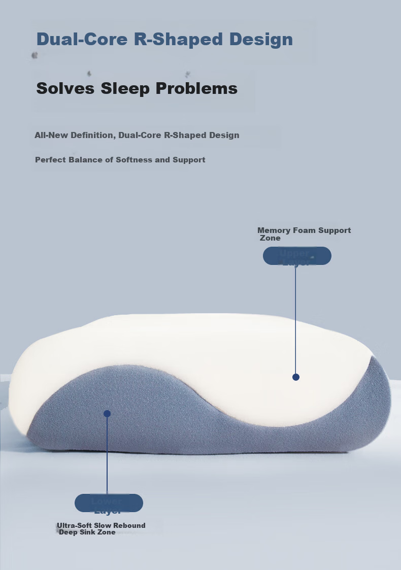 Aurora Memory Foam Pillow Planet Hotel Memory Foam Pillow Slow Rebound Adult Dual-Core Zero Pressure Cervical Pillow 8
