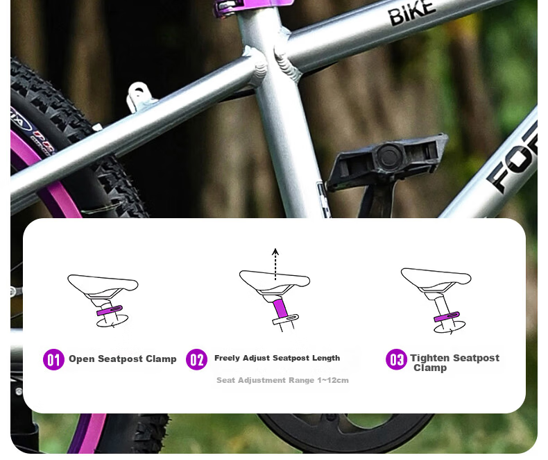 FOREVER Aluminum Alloy Children's Bicycle 6-12 Years Boys and Girls Student Bike Ultra-Light Gear Mountain Bike 20 Inch 16