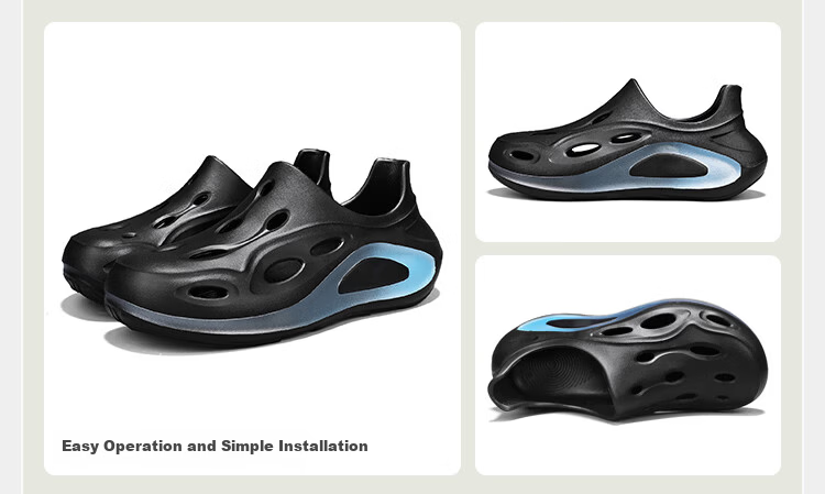 Jingzhenlianggong Hollow Out Sandals Senma Style Outdoor Non-Slip Water Shoes White Size 44-45 19