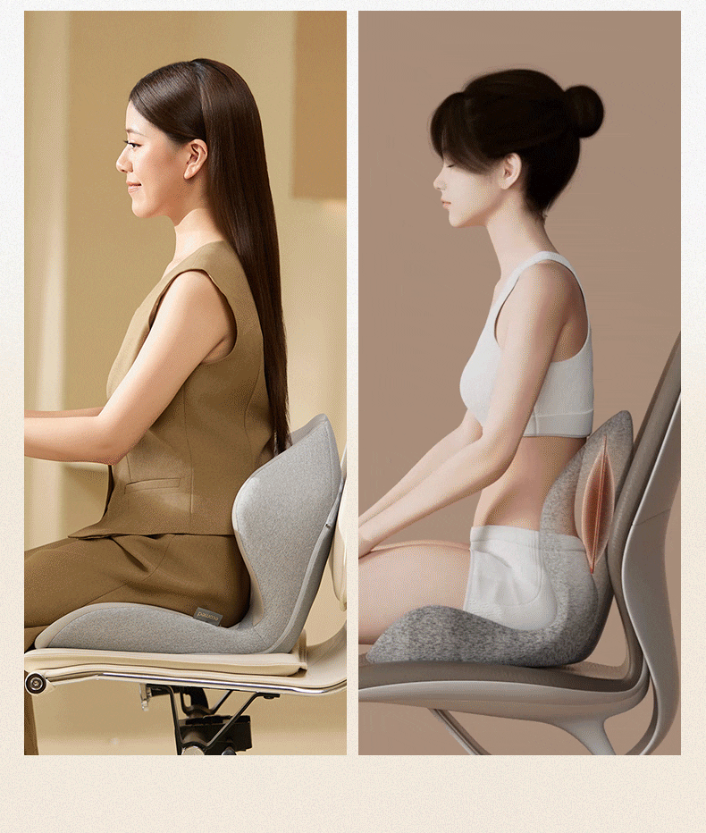 Ecomed German Lumbar Support Posture Chair Ergonomic Car Office Seat Cushion Waist Massager Back Support for Long Sitting Gift for Parents and Partner Birthday 7