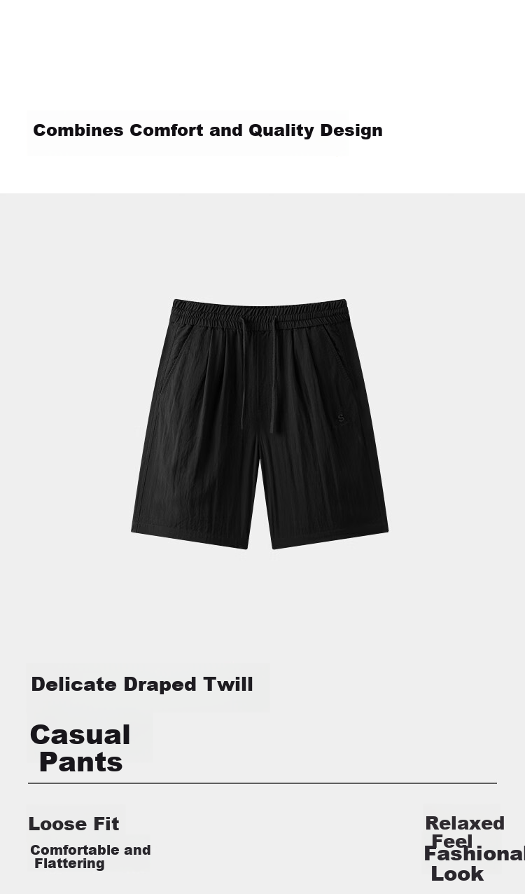 Semir Men's Casual Summer Relaxed Fit Twill Draped Wrinkle-Resistant Shorts 2026 Clean and Smooth 109326125101 7