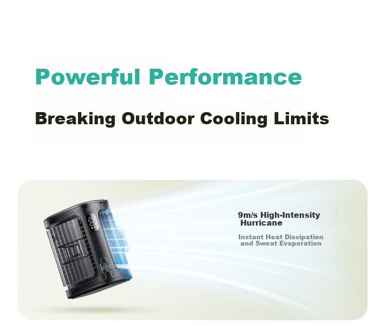 Aecooly Waist-Hanging High-Speed Energy-Saving Portable Mini USB Fan Long Battery Life Outdoor Travel Hiking Fishing Powerful Wind 2