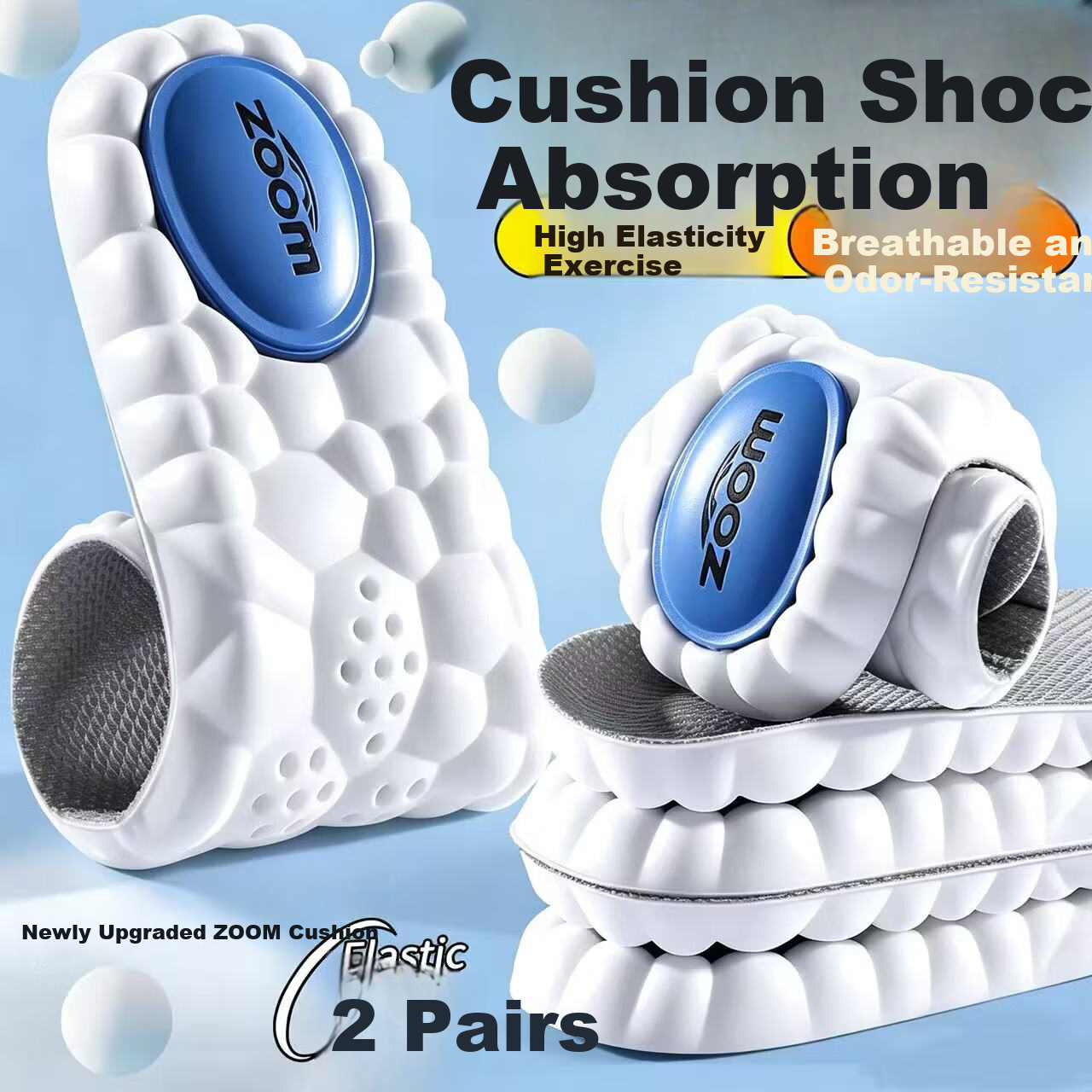 3AnGnI Sports Insoles Military Training Soft Cushioned Long-Standing Men's Shock Absorption Breathable Sweat-Absorbing Deodorizing Comfortable Thickened