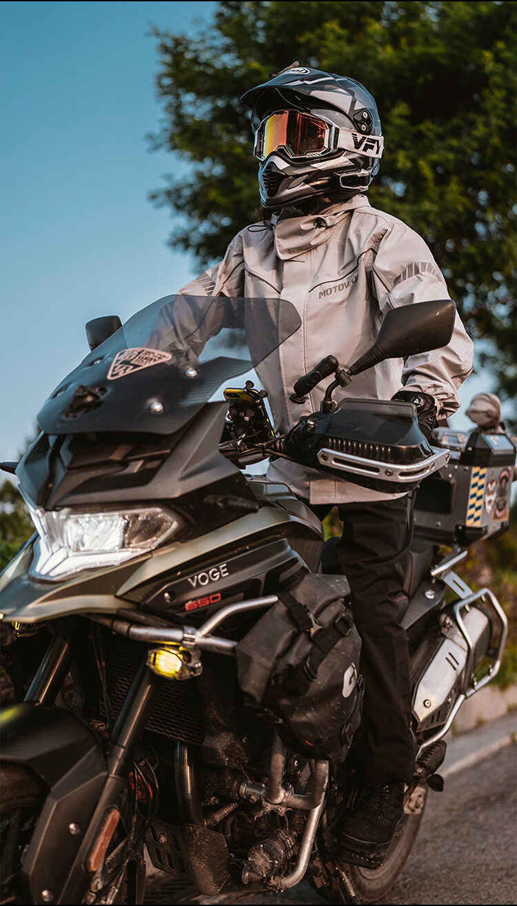 MOTOWOLF Motorcycle Riding Raincoat and Rain Pants Separate Set Waterproof Riding Travel Commuting Suit 12