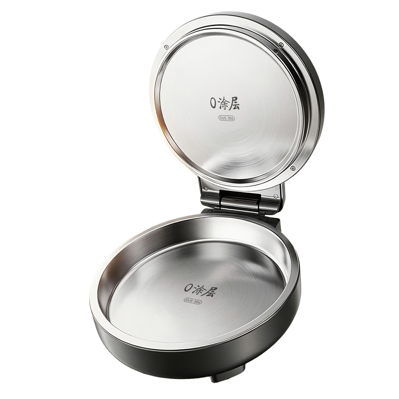 Joyoung 30JN02 1800W Multi-Functional Electric Griddle 40mm Double-Sided Heating 304 Stainless Steel Non-Coated Pancake and BBQ Pan Breakfast Maker