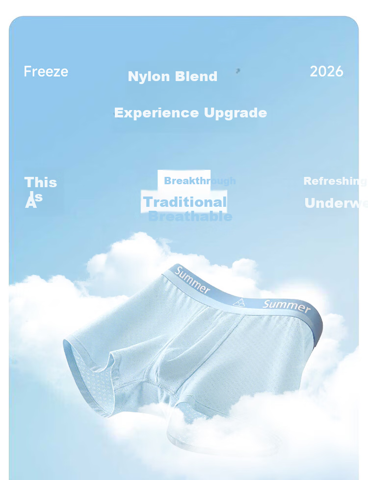 Bingxue Kapok Boys' Ice Silk Mesh Breathable Summer Thin Boxer Briefs for Adolescents, Middle and High School Students, Plus Size 2