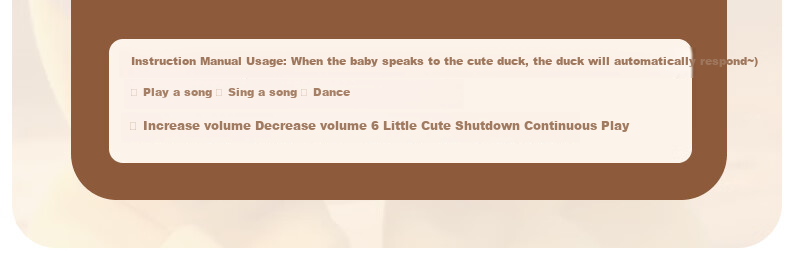 Beingmate Children's Plush Repeating Duck Toy Baby Meeting Gift Soothing Interactive Smart Kids Birthday Present 10