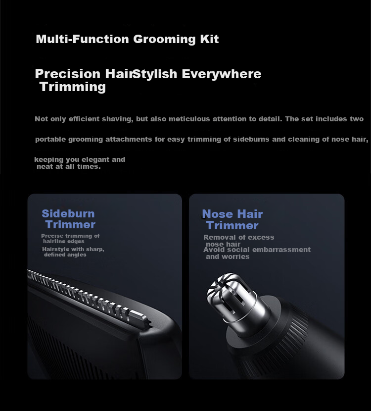 Mijia Electric Shaver Pro Set with Surround Lock Technology, Microbead Guide, Smart High-End Razor, Multifunctional Wireless Charging Sterilization and Drying Base Station, Father's Day Gift 3