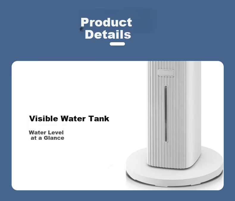 Bosen Home Smart Voice-Controlled Cooling Fan Humidifying Water Cooling Tower Fan Office Living Room Standing Portable Energy-Saving Small Air Conditioner Fan Oscillating Bladeless Fan TAS-1004W 10