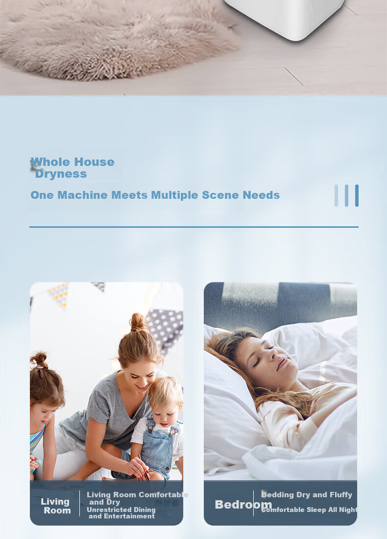 GREE Home Smart Dehumidifier DH30EPA1A (WIFI) - Low Noise Bedroom Basement Industrial Moisture Absorber Large Area Drying Machine 15