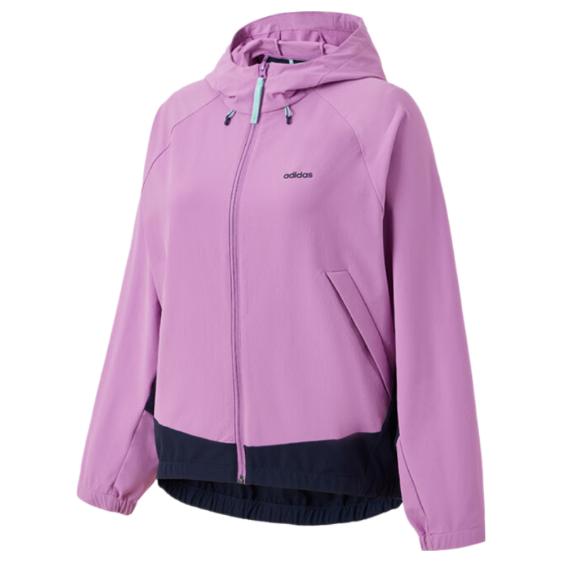 Adidas Women's Hooded Fashion Trendy Zip-up Casual Sports Jacket JL9842 M