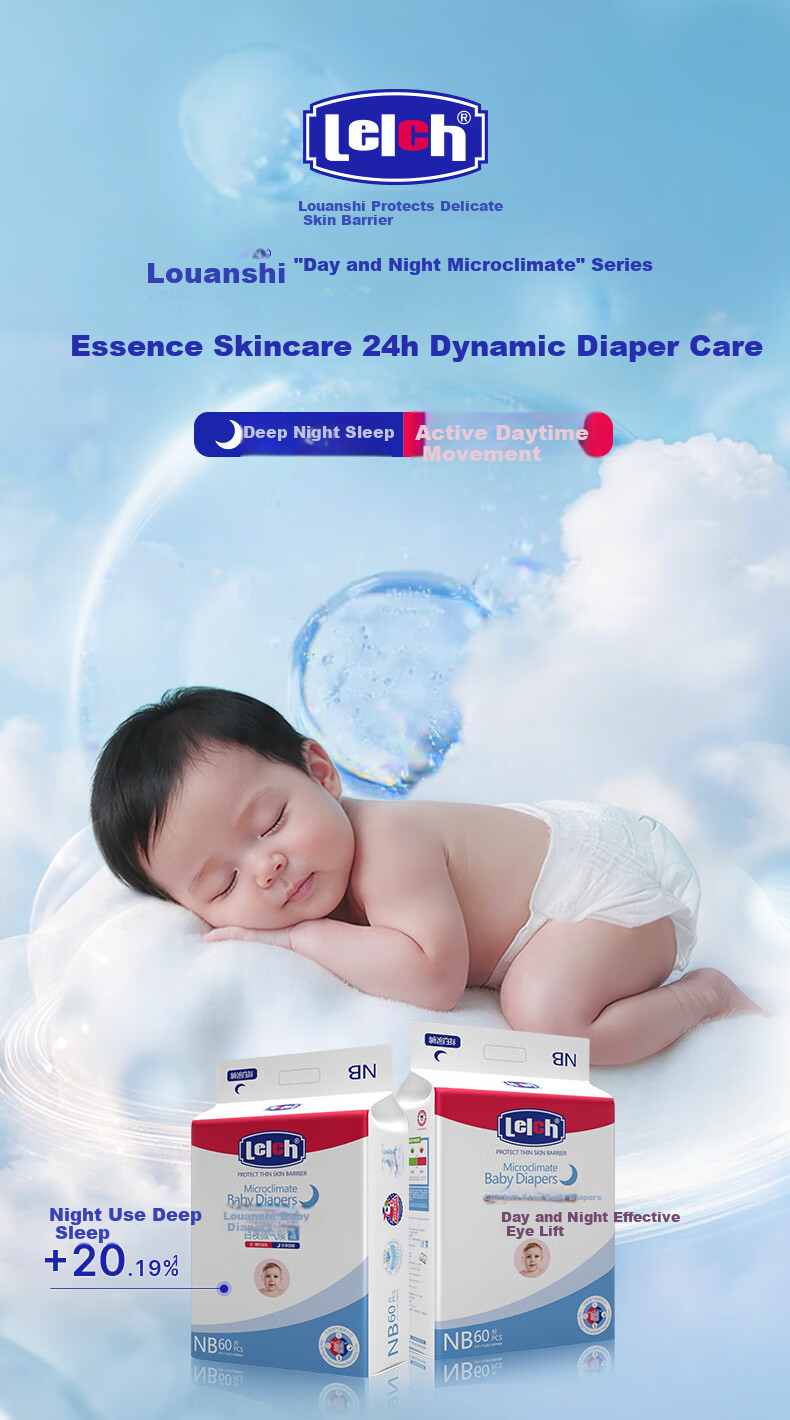 Lelch Day & Night Microclimate Series Night Use Diapers M44 (6-11kg) Medium Baby Diapers 1