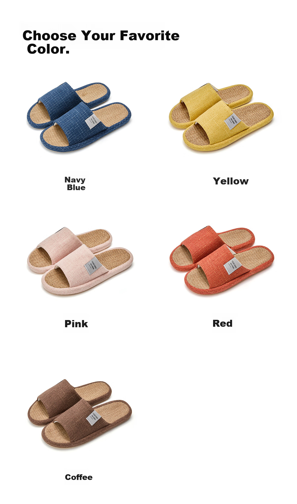 Runrou Japanese Style Linen Slippers for Men Spring Summer Indoor Home Antibacterial Deodorant Breathable Cotton Linen Slippers for Men 9