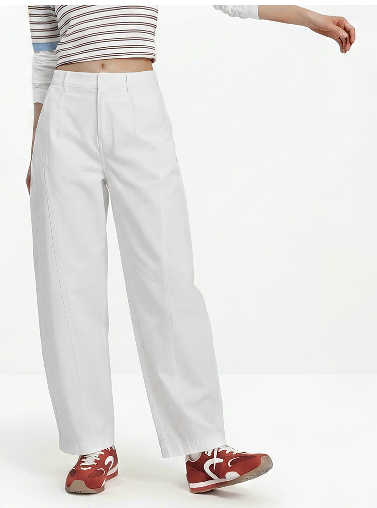 Semir Women's Casual Pants Autumn Loose Curved Long Pants Semi-Elastic Waist Split Leg Lengthening Curved Blade Pants 101525127012B 14