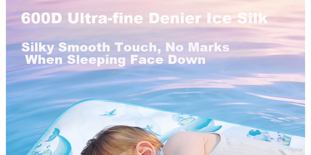 Beitais Baby Cooling Mat Breathable Ice Silk Mattress for Toddler Kindergarten Nap Bed Cloud Whale Fantasy 100*56cm 21