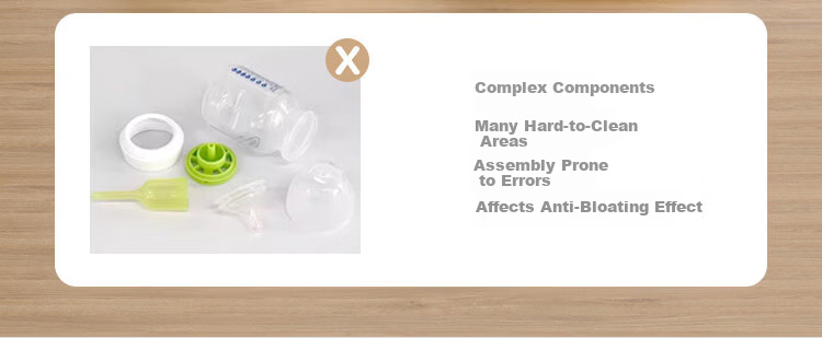MINITUTU Newborn Anti-Colic Glass Baby Bottle for Infants Imitation Moonlight White 240ml 3-6 Months 14