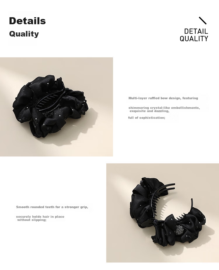 CHIMERA Bun Hair Claw Bow Ponytail Clip Hairpin Hair Accessories for Women Birthday Gift 3