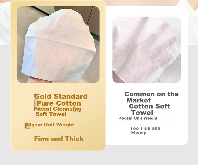 JD Jingzao Gold Label 100% Pure Cotton Medical Grade Disposable Facial Cleansing Soft Towels 85 Sheets x 12 Packs 16