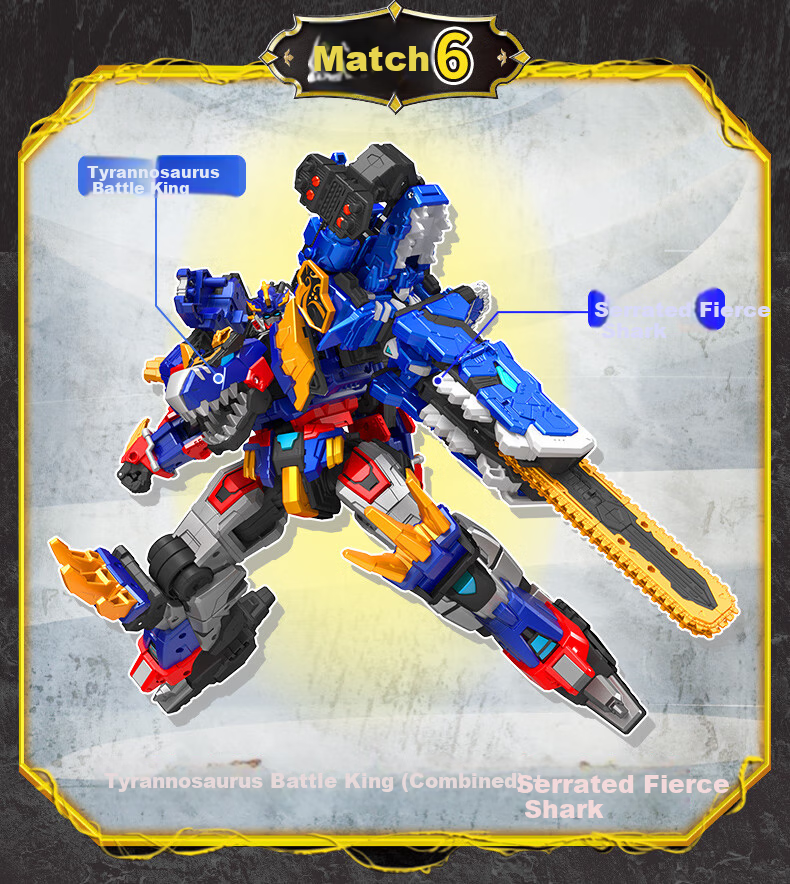 Mini Force X Ice Blade Sabertooth Tiger Season 8 Strongest Dinosaur 3-Form Combination Left Foot Armor Transforming Robot Toy 9