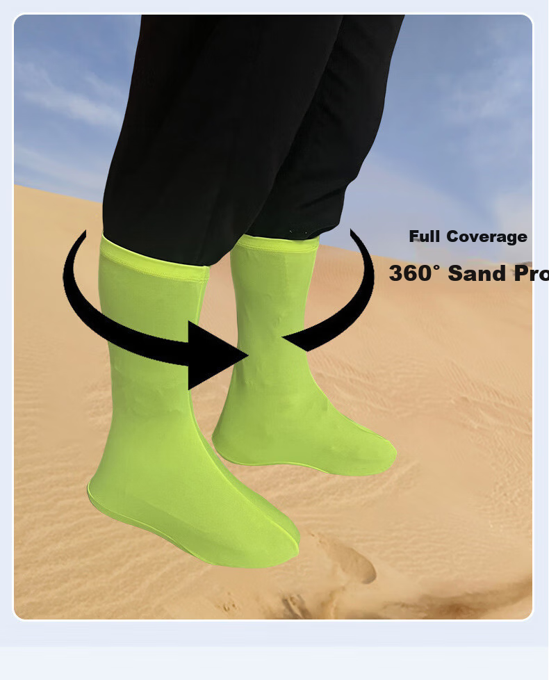 FOOTOPPO Sandproof Shoe Covers for Adults and Children Desert Hiking Sand Sliding Outdoor Sand Covers Sand Ground Foot Covers Beach Socks 7