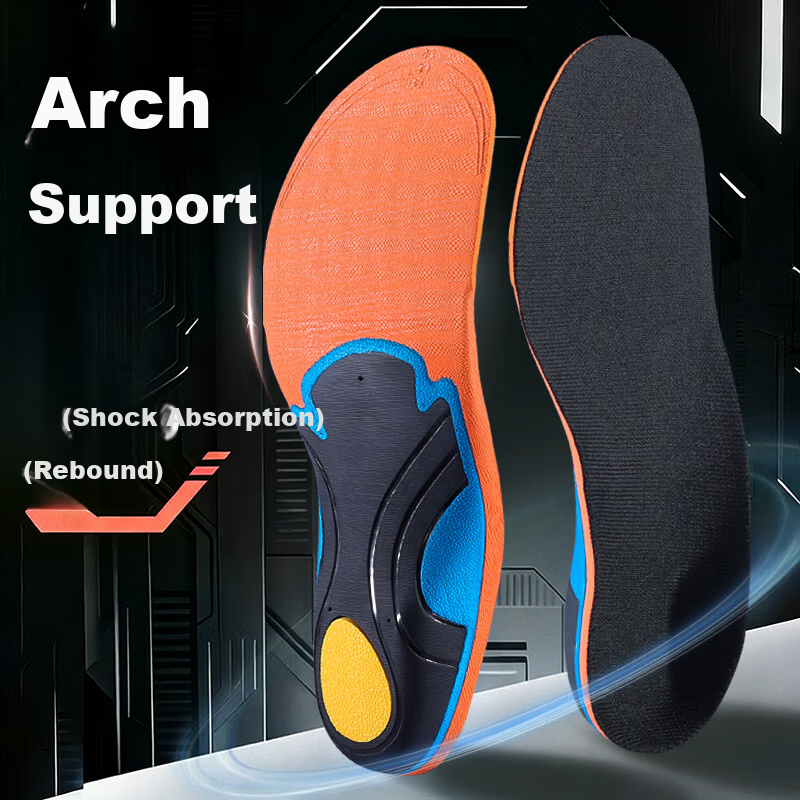 3515 Arch Support Insoles for Men Flat Feet Sports Insoles High-Efficiency Shock Absorption Full Support Comfortable for Long Standing